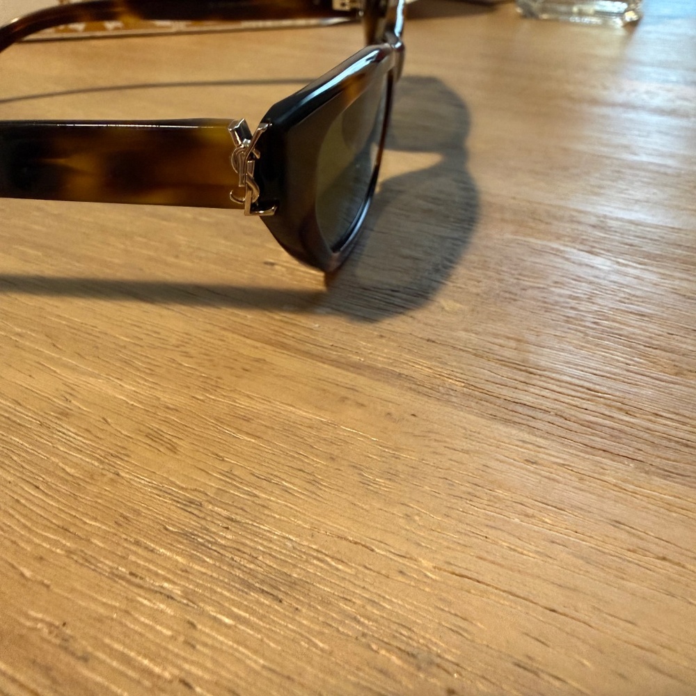 Saint Laurent Eyewear Sunglasses SL M126 003 Havana Squared RP: $508 - Picture 13 of 16